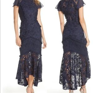 Navy Lace Dress, Formal, Mermaid Fit